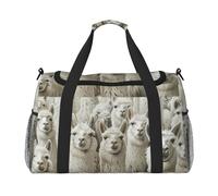 Cute Llama Print Ample Space Travel Duffle Bags Large Capacity Hand Travel Bag for Airplane Weekend