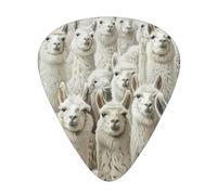 Cute Llama Print Guitar Pick for Men Women Triangle Instrument Accessories Plectrums(12pcs One sided)
