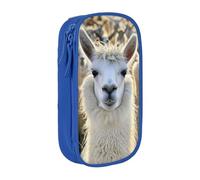 Cute Llama Print Practical Pencil Case Multi-Compartment Office Travel School Art Daily Supplies