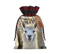 Cute Llama Print Reusable Gift Drawstring Eco-Friendly Bags Holiday Wedding Party Favors Pouches