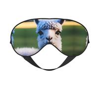 Cute Llama Print Soft Eye Mask â€“ Comfortable Sleep, Blocks Light, Full Eye Coverage, Ideal for Travel, Meditation