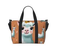Cute Llama Print Travel Duffel Bag, Lightweight Water-Resistant Weekender Spacious Gym & Travel Bag for Men, Women & Teens