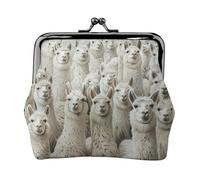 Cute Llama Printing Small Travel Kit Wallet, Compact Pouch For Camping Adventures And Fishing Trips, Black, One Size, Art Deco