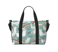 (Cute Llama) Waterproof Lightweight Hand Travel Bag - Large Carry-On for 3-5 Day Trips | Air Travel, Sports, Weekend Use | Men & Women (1-Pack)