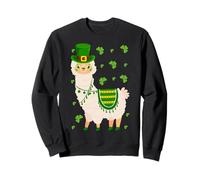Cute Llama Wearing Leprechaun Hat Shamrock St. Patrick’s Day Sweatshirt