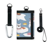 Cute Llamas Wallet Slim Small Pocket Money Organisers Bag Alpaca Llamas Lightweight Portable Change Purse