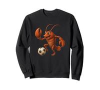 Cute Lobster Soccer Player Fun Football Design Sweatshirt