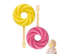 Cute Lollipop Bath Bombs, Colorful Bubble Baths Ball, Can Blow Bubbles, Fun Bath Time, Mild Formula, for Boys & Girls Travel Bathroom (#A&B)