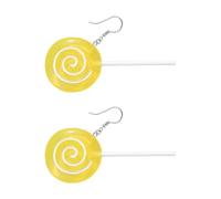Cute Lollipop Colorful Acrylic Statement Lightweight Hook Dangle Drop Earrings for Women Lovely Sweet Cartoon Candy Sugar Charm Hanging Dangling Fashion Jewelry Halloween Party, L, Metal, No Gemstone
