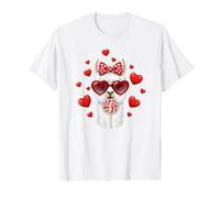 Cute Lollipop Llama Valentines Day Red Heart Funny T-Shirt