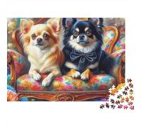 Cute Long Haired Dogs 1000 Piece Jigsaw Puzzle for Adults Relaxation Game 52x38cm/1000pcs