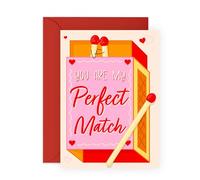 Cute Love Card - My Match - Gifts for Wife, Husband, Fiance, Boyfriend, Girlfriend, Him, Her, Women, Men, Babe, Darling - Fun Matchbox Idea for Anniversaries or Valentines Day - Comes with Stickers