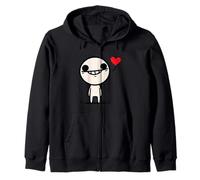 Cute Love Doodle Character Minimal Cartoon Art Zip Hoodie