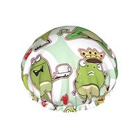 Cute Love Frog Bath Caps For Kids Hair Cap Reusable Shower Caps Soft And Elastic Shower Hair Cap For Long Hair Short Hair Curly Hair