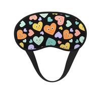 Cute Love Premium Eye Mask â€“ Soft Satin Sleep Mask with Full-Print Front Design, 100% Polyester Shade Eye Cover for Travel, Meditation, Yoga & Night Rest