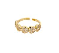 Cute Lovely Heart Ring for Women Stainless Steel Romantic Ring Wedding Engagement Adjustable Ring Jewelry Gift Bijoux Femme