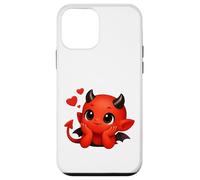 Cute Lovestruck Baby Devil with Floating Hearts Shapes Mania Case for iPhone 12 mini
