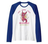 Cute, Loving, Crazy, Incredible Adorable - Steampunk Dragon Raglan Baseball Tee