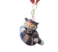 Cute Lucifer Cat Doll Keychain Pendant Plush Stuffed Toys Backpack Hangings Decoration Gifts