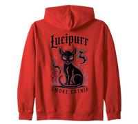 Cute LUCIPURR Cat Smoke Catnip Horror Movie Wizard My Meowdy Zip Hoodie