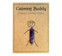 Cute Lucky Buddy Crystal Gift, Healing Crystals Green Aventurine | Pocket Hugs Crystals | Positive Good Luck Gifts Natural Healing Crystal Gifts for Women | Meditation Therapy Gift for Women (Purple)