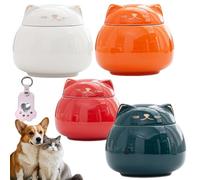 Cute Lucky Cat Ceramic Urns for Pet Ashes,Light-Blocking & Dustproof Cat Dog Memorial Urn Keepsake Container (orange)