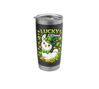 Cute Lucky Ollama St. Patrick's Day Llama Shamrock Stainless Steel Insulated Tumbler