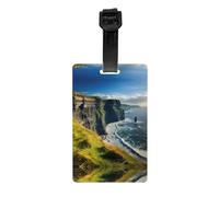 Cute Luggage Tags for Women Men, Bag Tags Unique Travel Baggage Tags Suitcase Identifier Labels,Ireland Outdoors County Clare The Cliffs Print