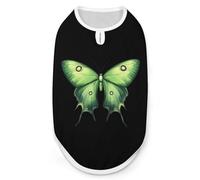 Cute Luna Moth Butterfly Insect Dog Shirts Patterned Pet Clothes Tank Top Sleeveless T-Shirt for Cats Puppy S