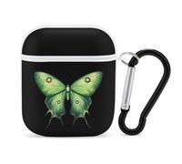 Cute Luna Moth Butterfly Insect Earphone Case Cover Compatible with AirPods 1&2 Shockproof Bluetooth Headset Case White-style