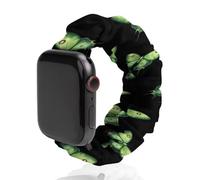 Cute Luna Moth Butterfly Insect Scrunchie Watch Bands Soft Elastic Replacement Wristband Compatible with Apple Watch 38mm/40mm