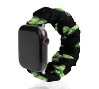 Cute Luna Moth Butterfly Insect Scrunchie Watch Bands Soft Elastic Replacement Wristband Compatible with Apple Watch 38mm/40mm