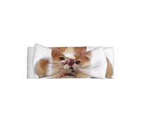 Cute Lying down with tongue out dog Print Baby Bow Headband â€“ Soft Bows for Newborns, Infants & Toddlers â€“ Full Moon Gift