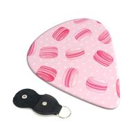 Cute Macaron Pattern Pink Guitar Picks Plectrums 0.46 0.71 0.96 mm Includes Thin Medium Heavy Thickness Colorful Celluloid Plectrums for Bass Electric Acoustic Guitars Ukulele - 0.71mm