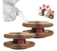 Cute Magic Organ Cat Scratcher Foldable Funny Cats Cardboard Toy Sturdy with Bell-Ball for Indoor Cats Kitty Accordion Toys for Scratching (2)