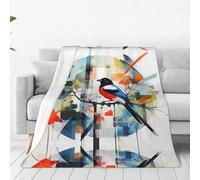 Cute Magpie Ultra-Soft Flannel Blanket - One Blanket for Home, Travel, and The Outdoors - 80"x60"