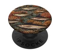 Cute Mahi Mahi Boho Fishing Fish Tuna And Coral Ocean Summer PopSockets Adhesive PopGrip