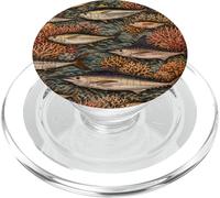 Cute Mahi Mahi Boho Fishing Fish Tuna And Coral Ocean Summer PopSockets PopGrip for MagSafe