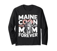 Cute Maine Coon Cat Mom Forever Lovers Long Sleeve T-Shirt