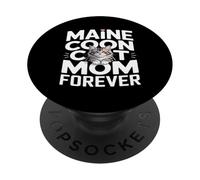 Cute Maine Coon Cat Mom Forever Lovers PopSockets Adhesive PopGrip