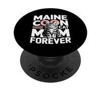 Cute Maine Coon Cat Mom Forever Lovers PopSockets Adhesive PopGrip
