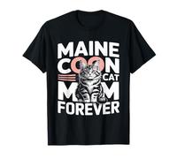 Cute Maine Coon Cat Mom Forever Lovers T-Shirt