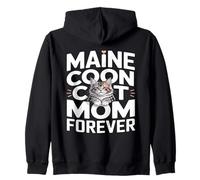 Cute Maine Coon Cat Mom Forever Lovers Zip Hoodie