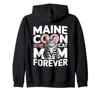 Cute Maine Coon Cat Mom Forever Lovers Zip Hoodie