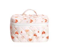 Cute Makeup Bag - Cosmetic Pouch for Airplane | Waterproof Toiletry Bag Women Girls Sport Hiking Travel Holiday Travel Daily Birthday Outdoor Use, Red, Se référer au descriptif, Refer to description