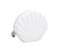 Cute Makeup Bag, Silicone Storage Bag Shell Shape, Wide Opening Makeup Bags for Women, for Home, Camping, Birthday, Christmas, Holiday, white, Refer to description, Unisex