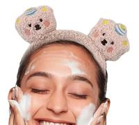 Cute Makeup Headband,Bear Headband,Cute Bear Plush Headband for Makeup | Head Supplies, Comfortable Plush Makeup Hoop for Women Skin Care