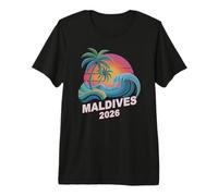 Cute Maldives 2026 Trip Beaching Vacay Girls Cousins Vibes Premium T-Shirt