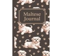 Cute Maltese Dog Lover Gift with Paw Pattern Design: Charming Maltese dog themed journal with paw prints, ideal for writing, school notes, and daily thoughts