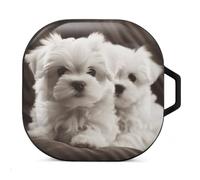 Cute Maltese Puppy Headphone Protective Case, Earphone Case For Galaxy Buds Live, Galaxy Buds Pro, Galaxy Buds2, Galaxy Buds 2 Rro Series Headphones